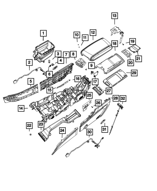 Genuine Mopar Hinge Cover 68520033aa