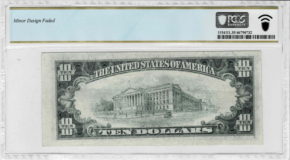 1950B $10 Federal Reserve 'ERROR' *STAR* note-"Gutter fold"--PCGS Choice VF 35