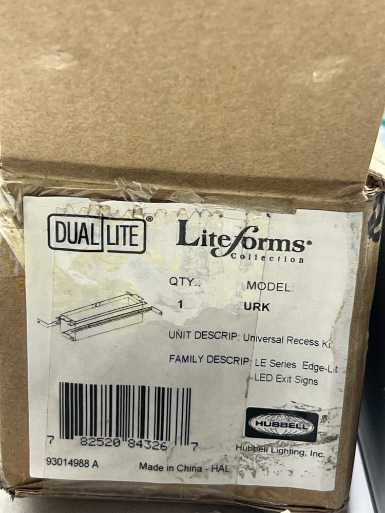 Hubbell Dual Lite Liteforms Universal Recess Rough-In Assembly URK Silver
