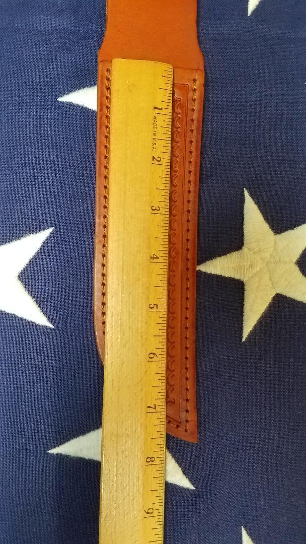 Brown Leather Sheath For Straight Fixed Blade Knife Up To 7" Blade 1136