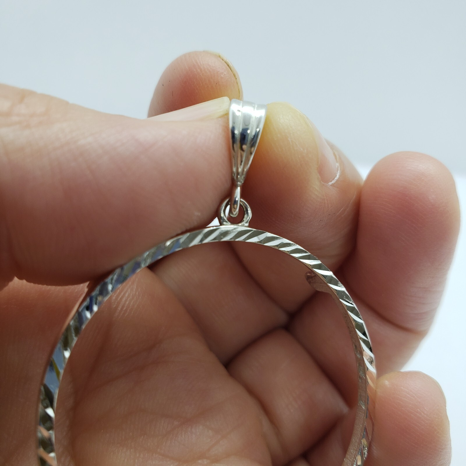 Sterling Silver 1 Onza Plata Libertad 36 mm Coins Bezel Prong Back Diamond Cut