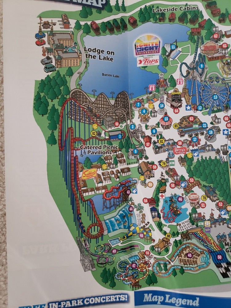 2017 Darien Lake Amusement Theme Park Brochure Map Guide