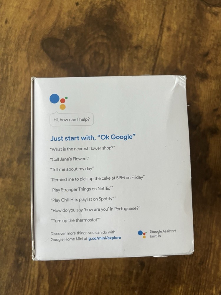 Google Home Mini Smart Speaker with Google Assistant Charcoal BRAND NEW