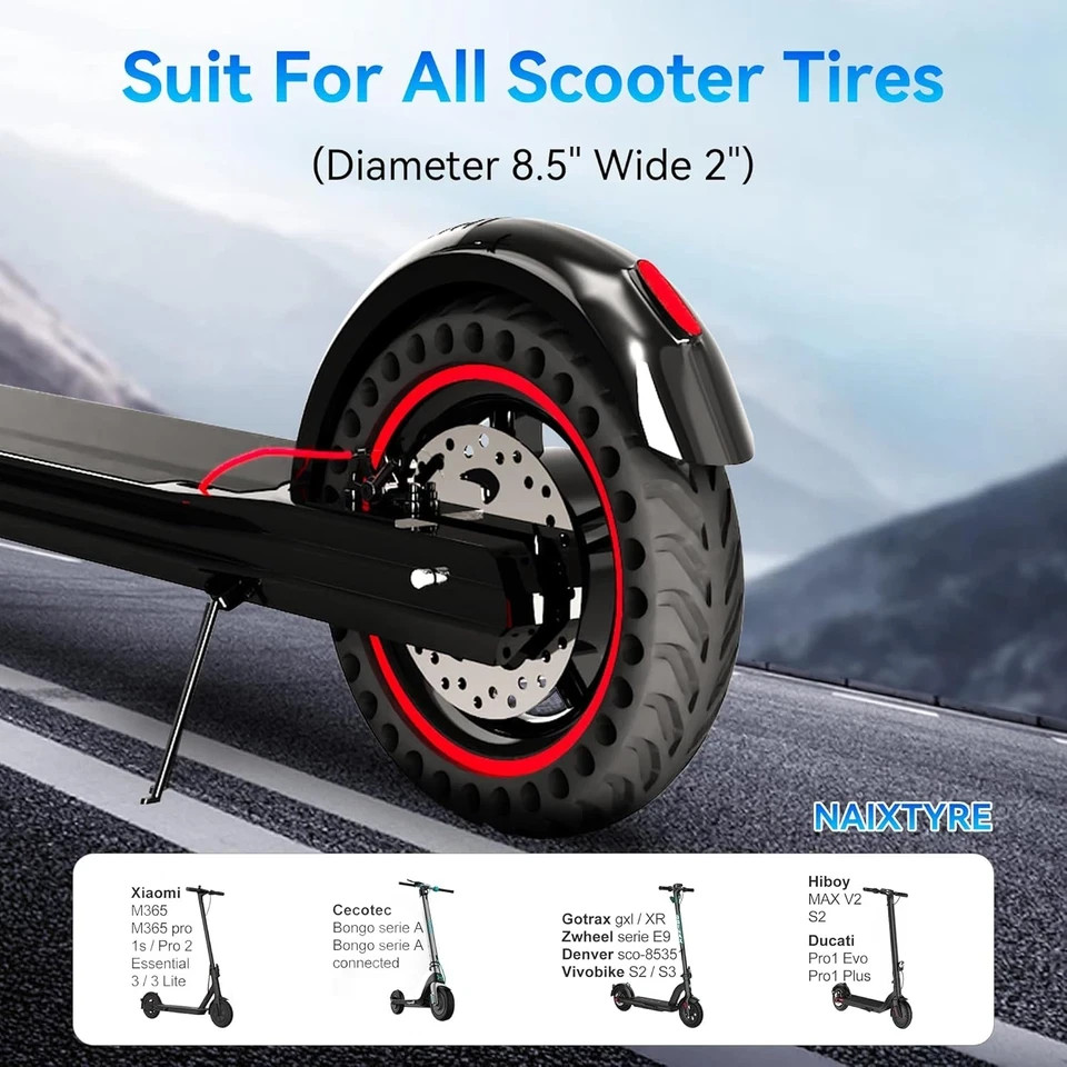 8.5X2 '' Inch Solid Tires for Electric Scooters,This Solid Tire Is Compatible wi