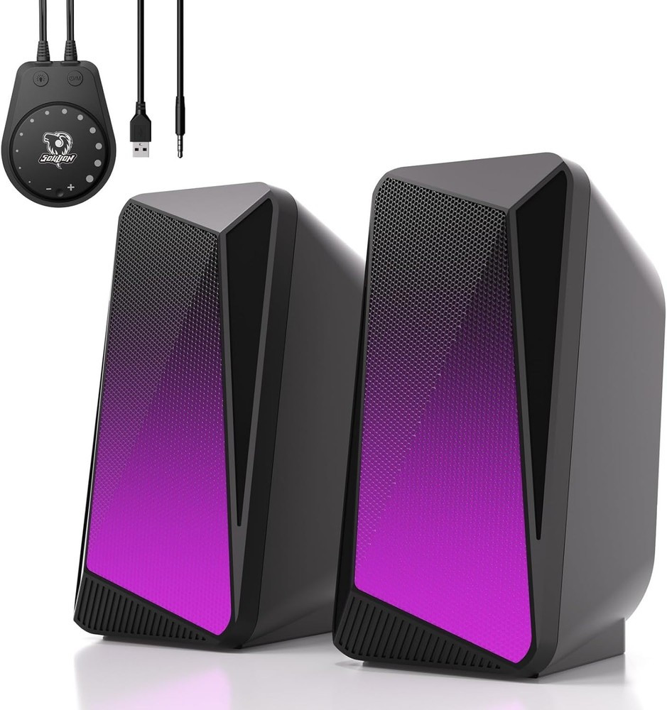 2 0 Computer Speakers USB Powered 3 5 mm  Bluetooth Speakers for Desk