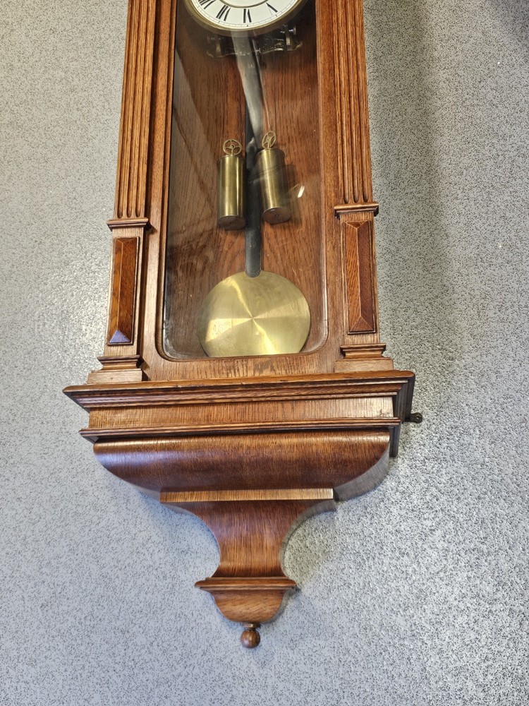 Walnut Twin Weight Vienna Wall Clock Lenzkirch