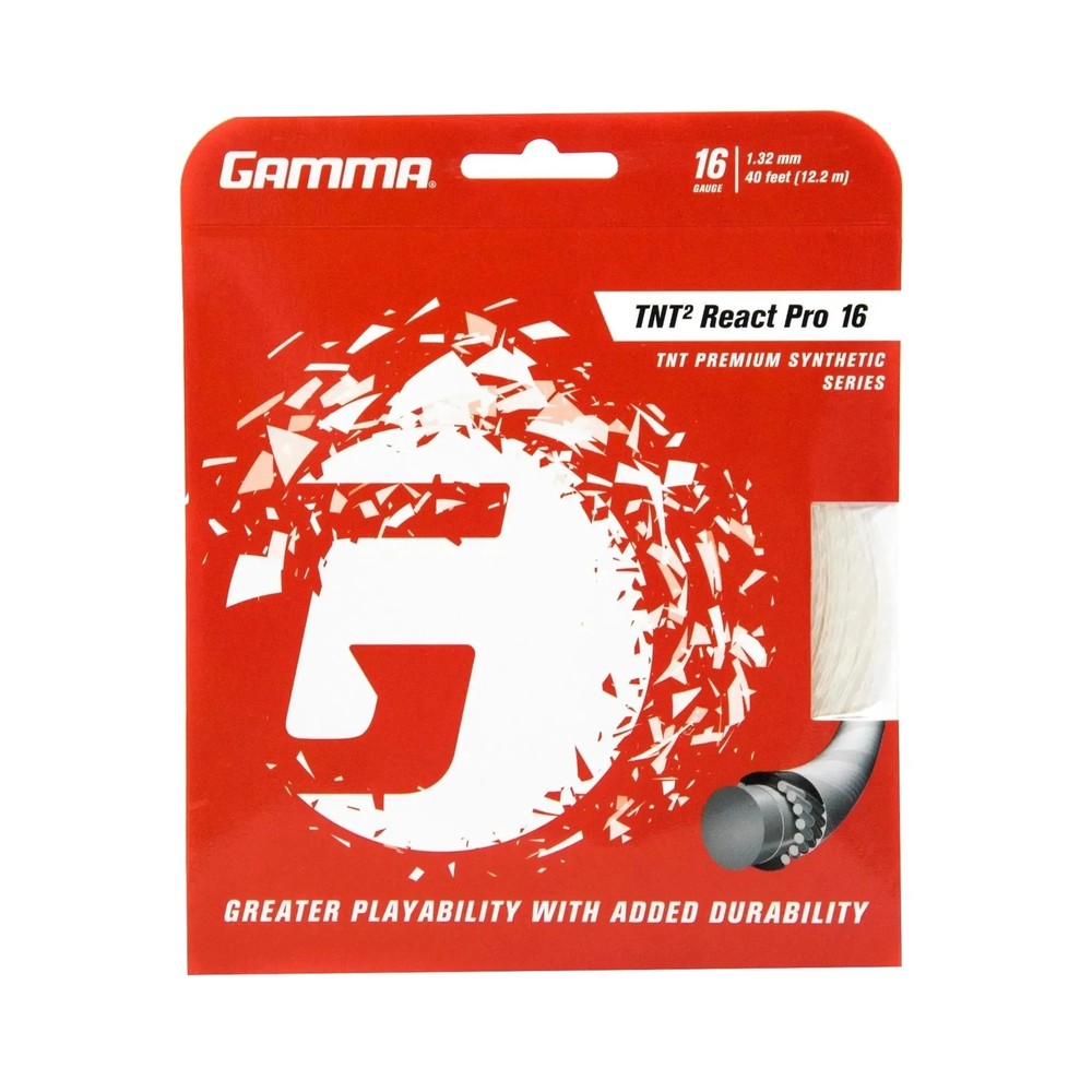 Gamma TNT2 React Pro Natural, Spin & Control String