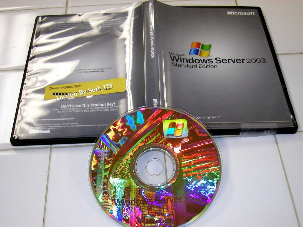 Microsoft Windows Server 2003 Standard 32 Bit Full Retail Edition MS WIN