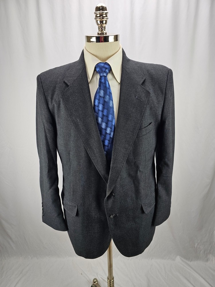 Barrington Men's Gray Wool Blazer Jacket 42S