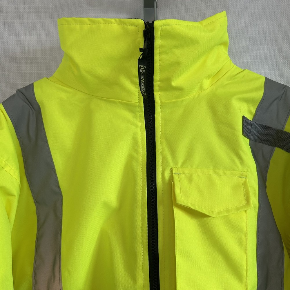OccuNomix Type R Class 3 Extended Neck Black Bottom Bomber Safety Jacket Medium