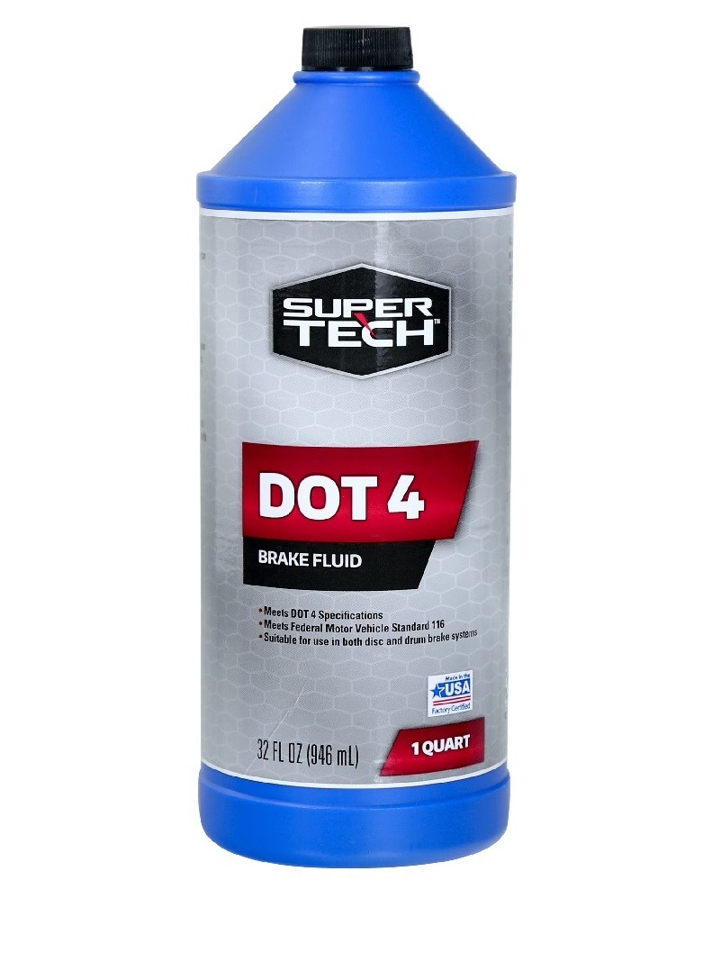 Super Tech DOT 4 Brake Fluid, Motor Vehicle, 32 fl oz