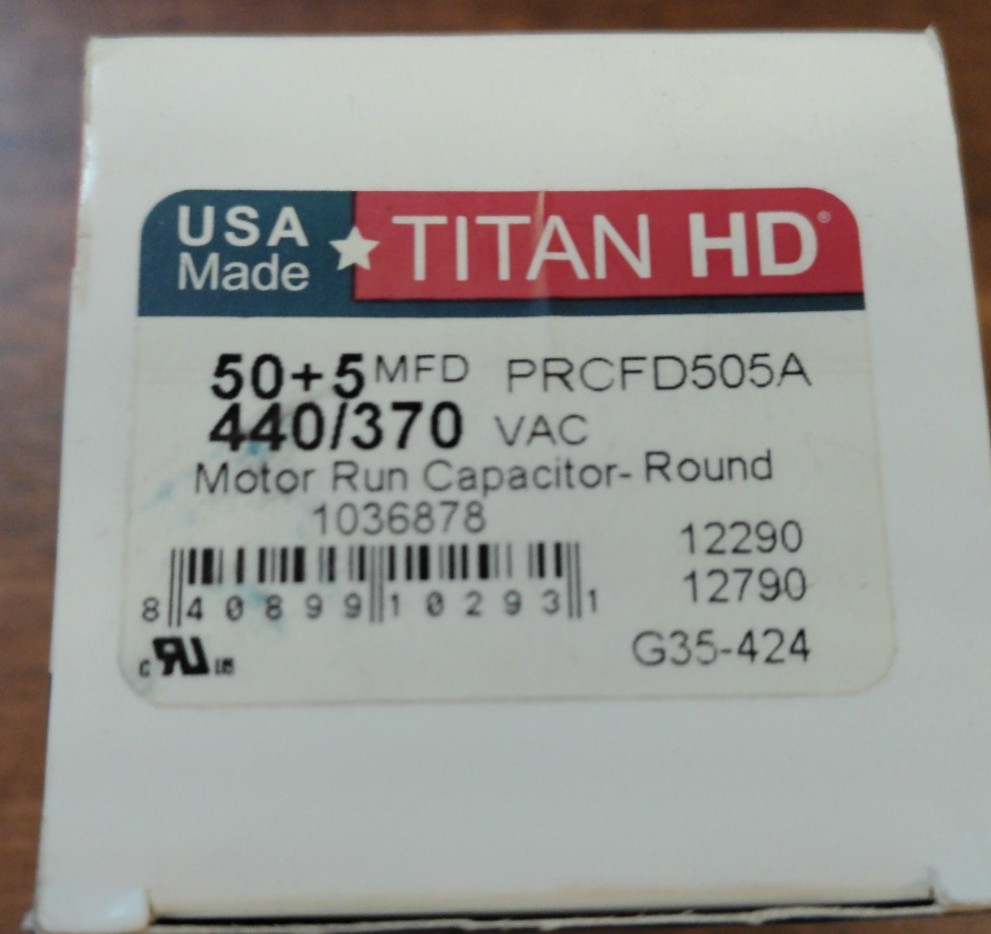Titan HD Heavy Duty Run Capacitor 50+5Mfd 440/370 Vac