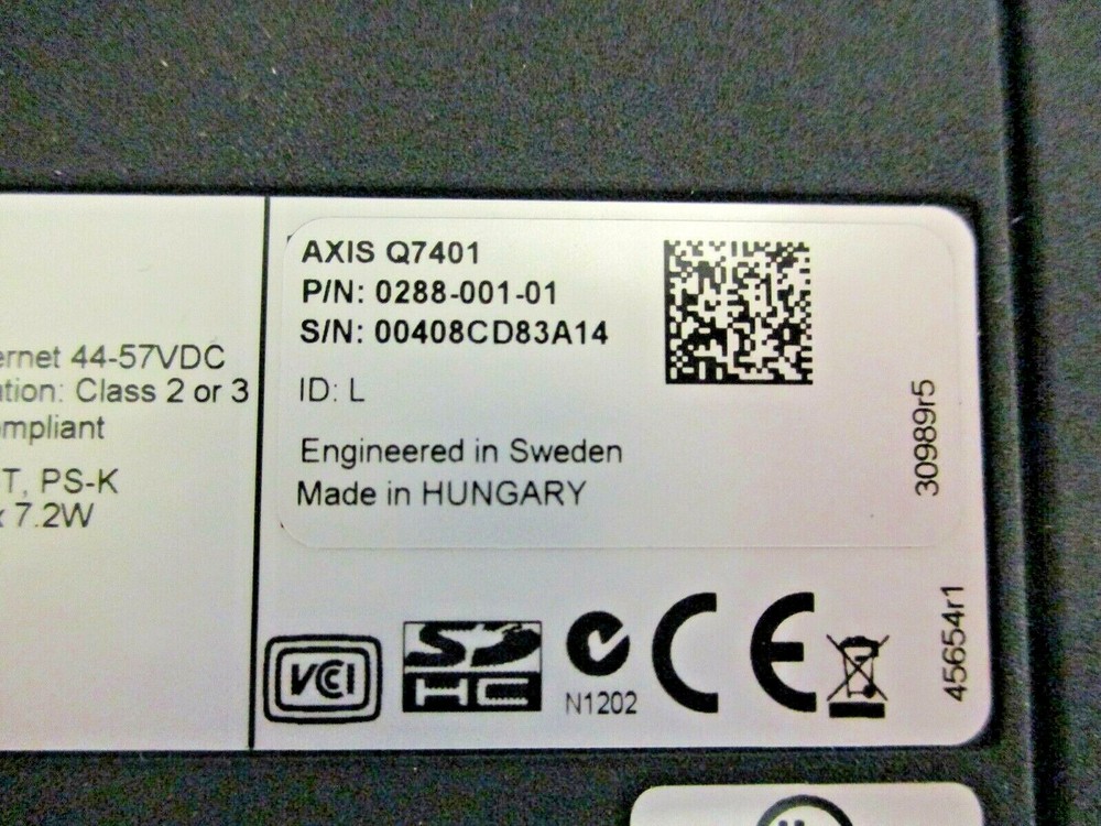 AXIS Q7401 1 CHANNEL VIDEO ENCODER, 0288-004