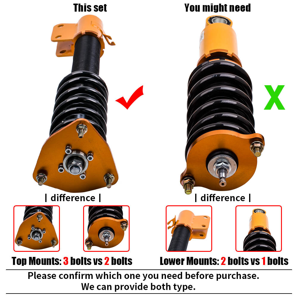 4X Front Rear Coilover Kit For Subaru Impreza WRX 2000-2007 Adjustable Height