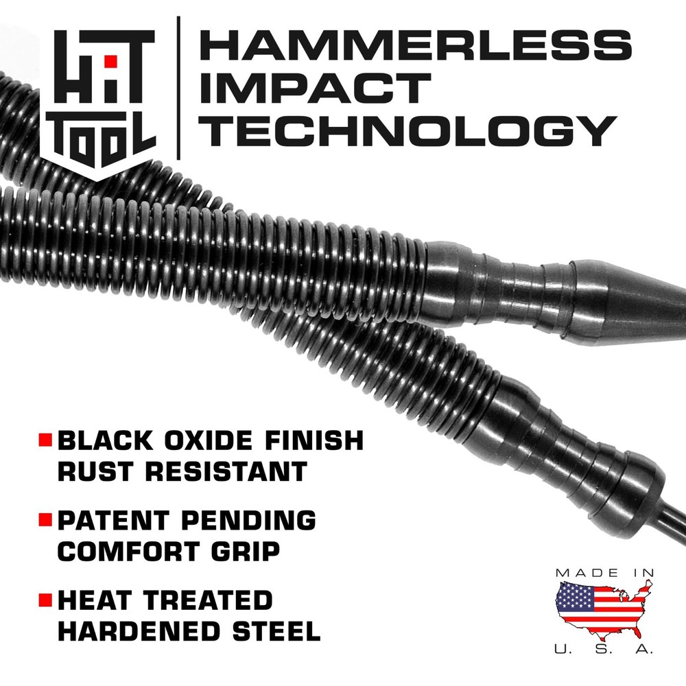 HIT Tool 2/32" (#2) & 3/32" (#3) Nail Set Combination Hammerless Spring Tool