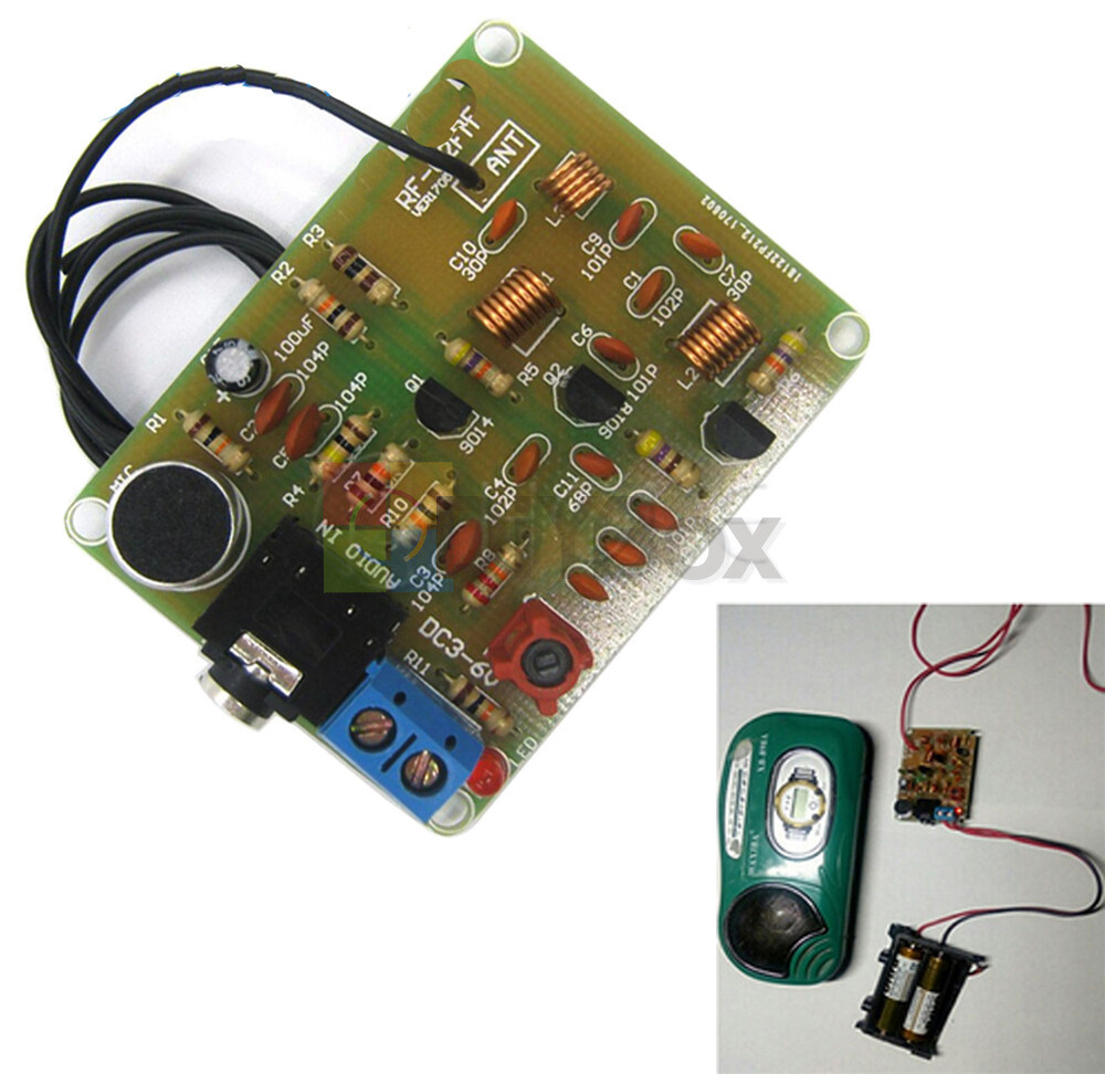 88-108MHz FM Wireless Microphone Suite FM Radio Transmitter DIY 1.5-9V Module