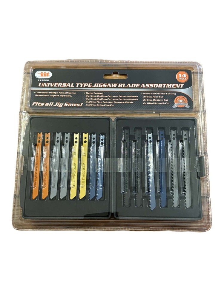 IIT 14pc Universal Type Jig Saw Blade Assortment Kit 19220