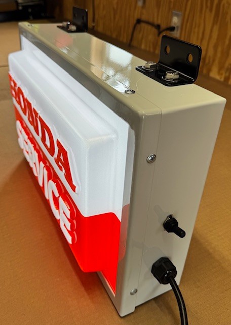 HONDA SERVICE PAN FORMED, EMBOSSED & EXTRUSION DEALER COUNTER SIGN 18" BY 30" !