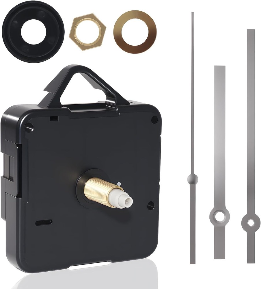 High Torque Silent Quartz Clock Movement Kit with Long Shaft for DIY Projects