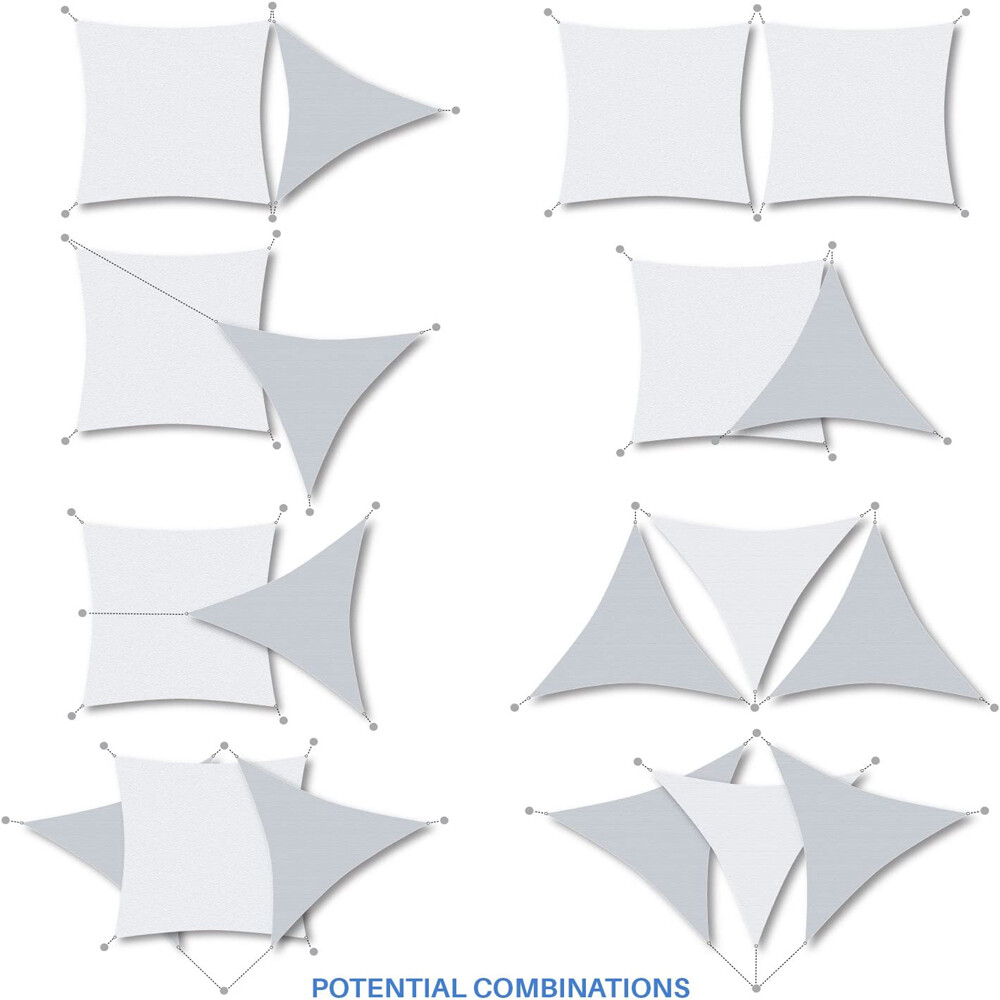 Triangle Sun Shade Sail Canopy Cover UV Block Sunshade Yard Deck Patio Outdoor