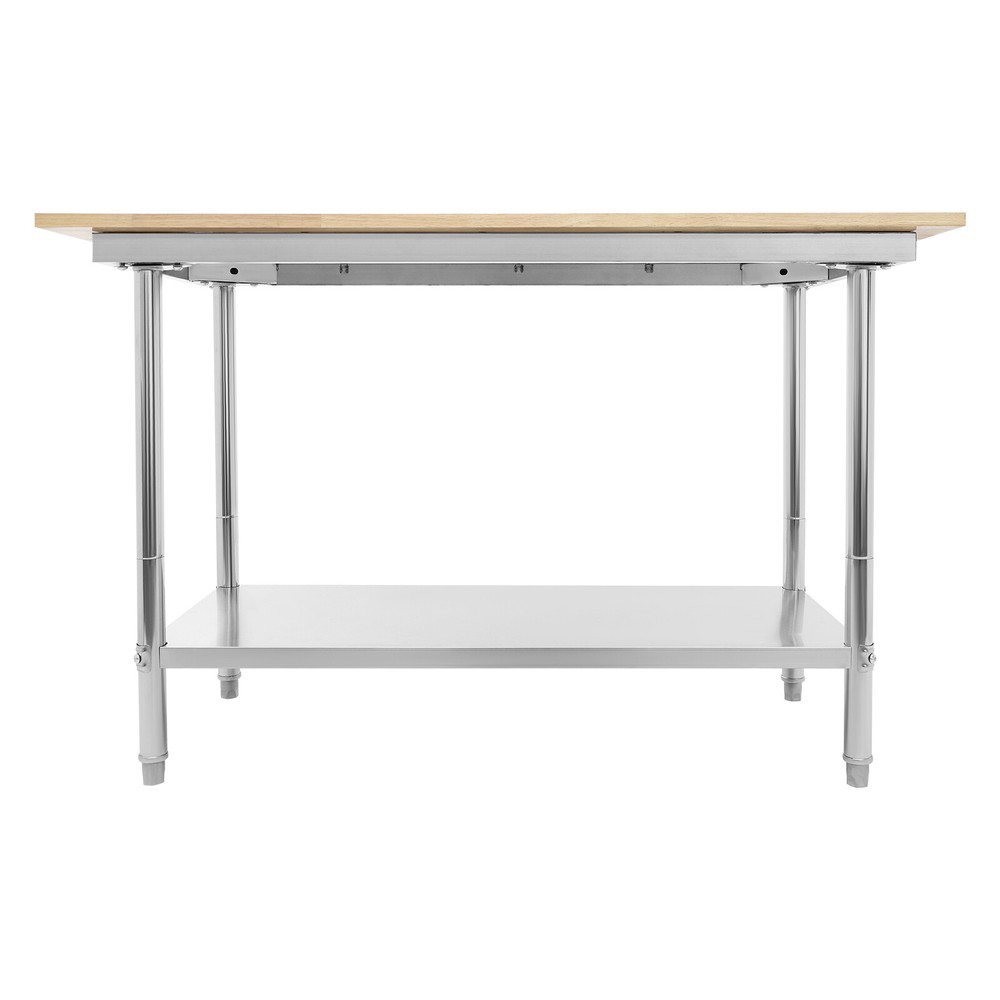 Oak Wood Top Work Table Workbench Work Table with Undershelf 500kg Load Capacity