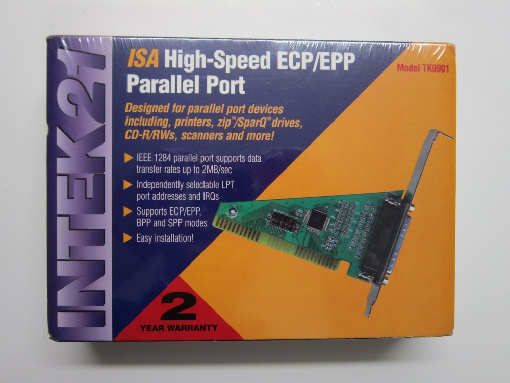INTEK21 TK9901 ISA High-Speed ECP/EPP Parallel Port Card
