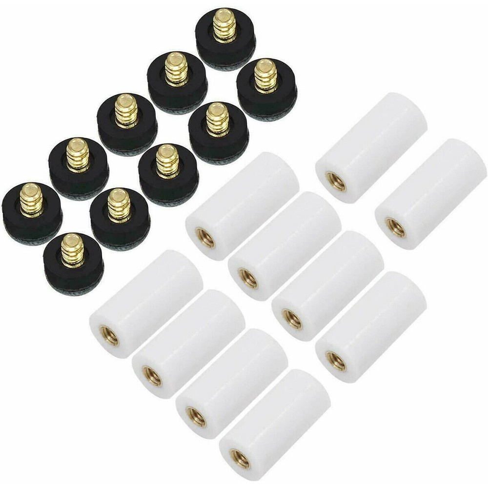 8 Pairs Billiard Screw-on Tips with Pool Cue Stick Ferrules Soft Grey Tips Set