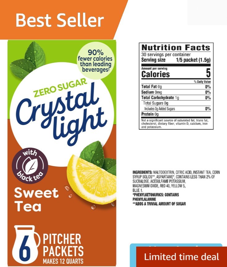 Drink Mix, 6 Pitcher Packets, for Flavorful Hydration and Shareable Refreshme...