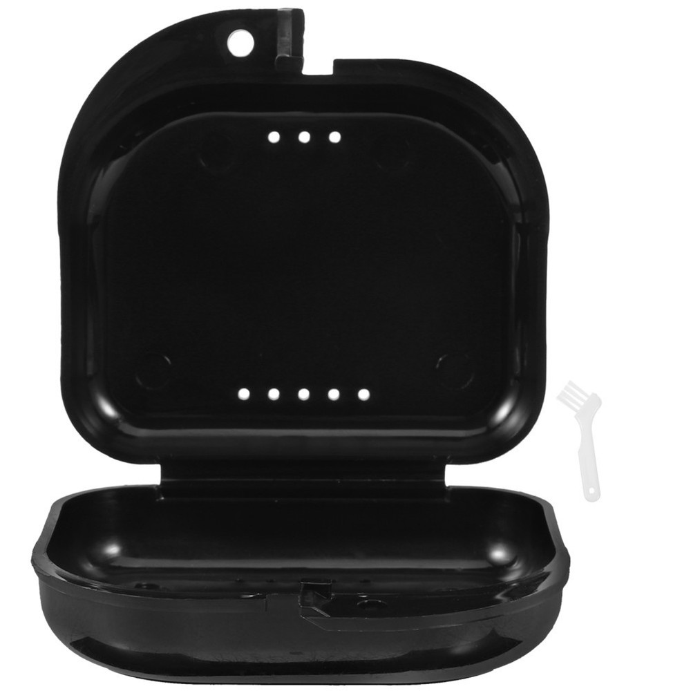 1 Set Household Retainer Case Plastic Denture Box Travel Denture Container for