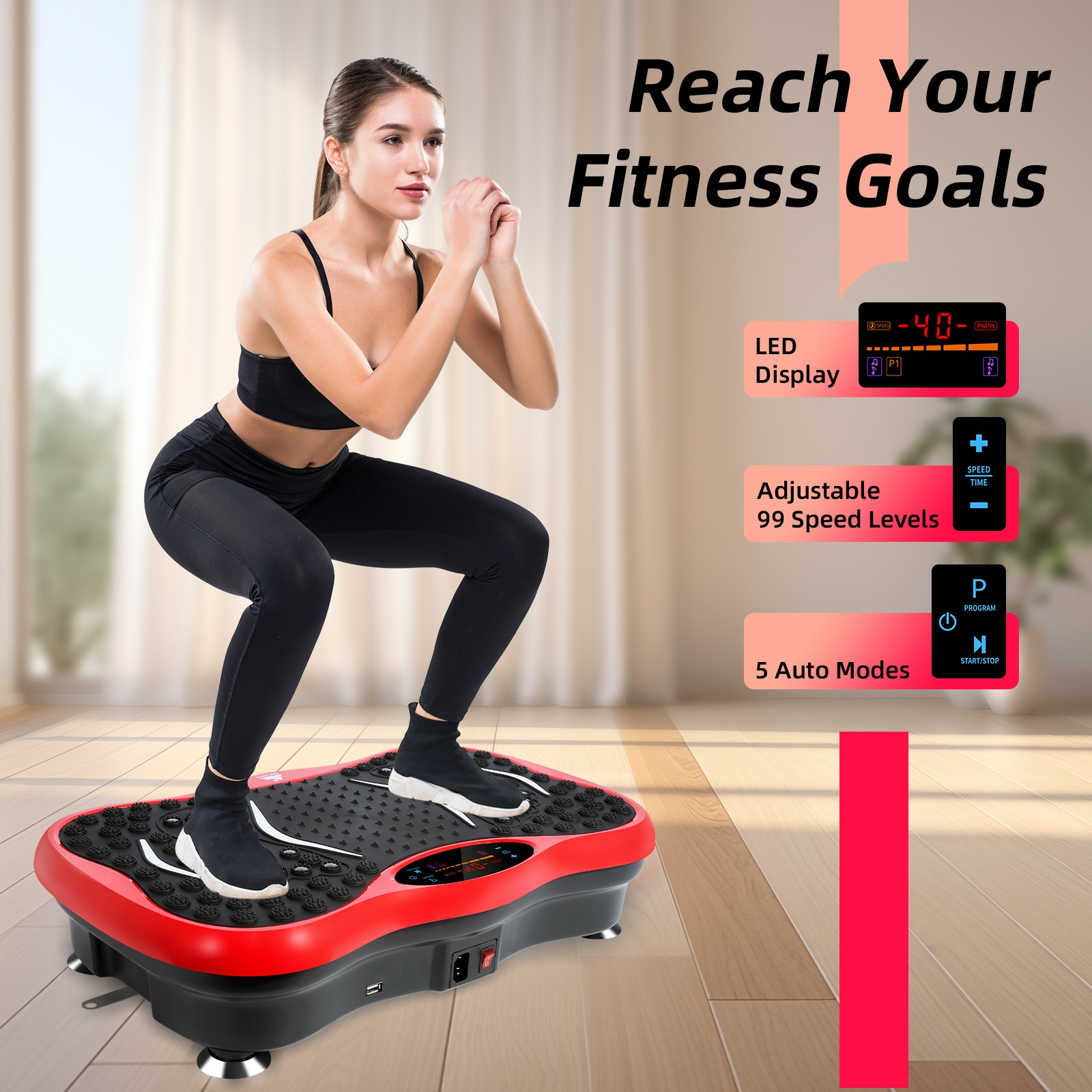 Vibration Plate – Full Body Workout & Weight Loss Machine for Home，330lbs
