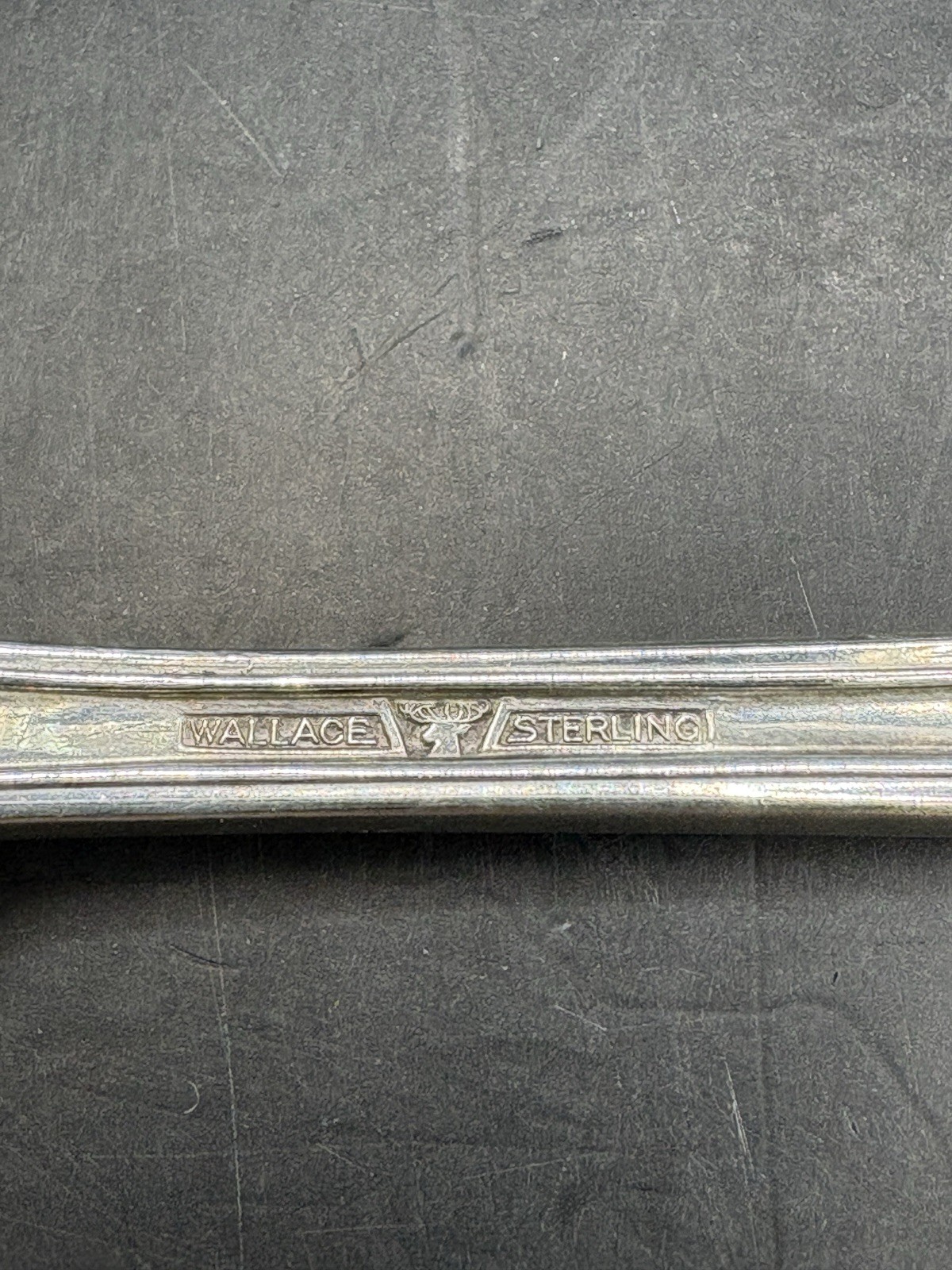 Wallace Sterling Serving Spoon, Rose Point Silver Large Spoon 8 3/8", 63 Grams