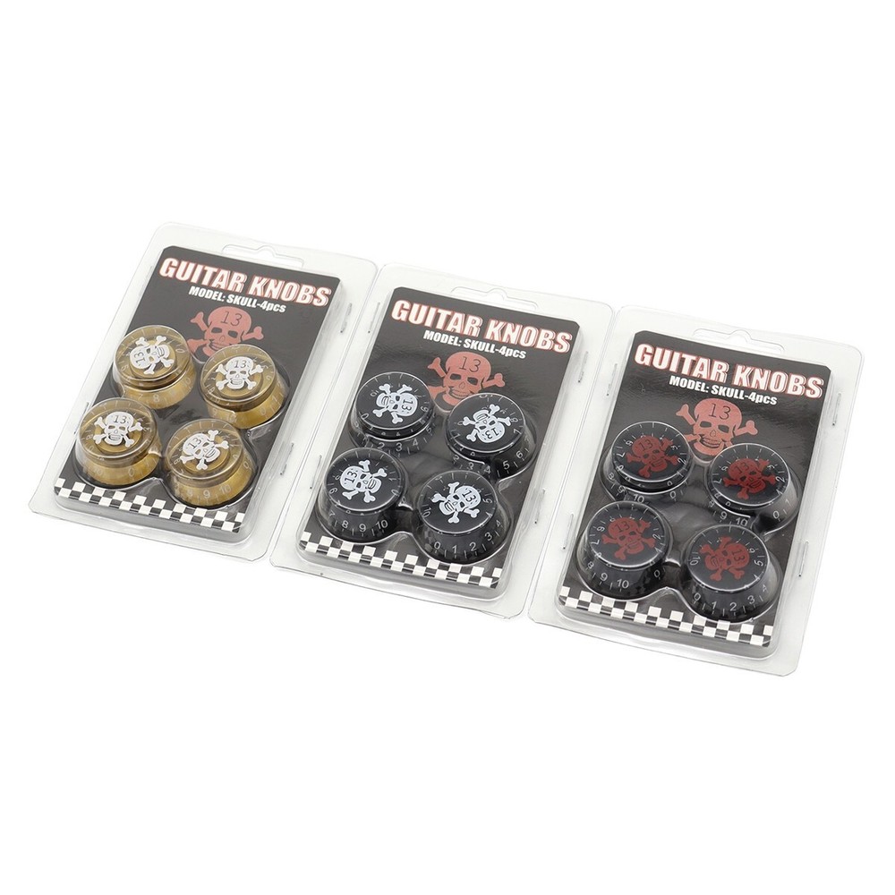 4Pcs Skull Head Guitar Knobs Speed Volume Tone Control Knobs  For LP Guitar part