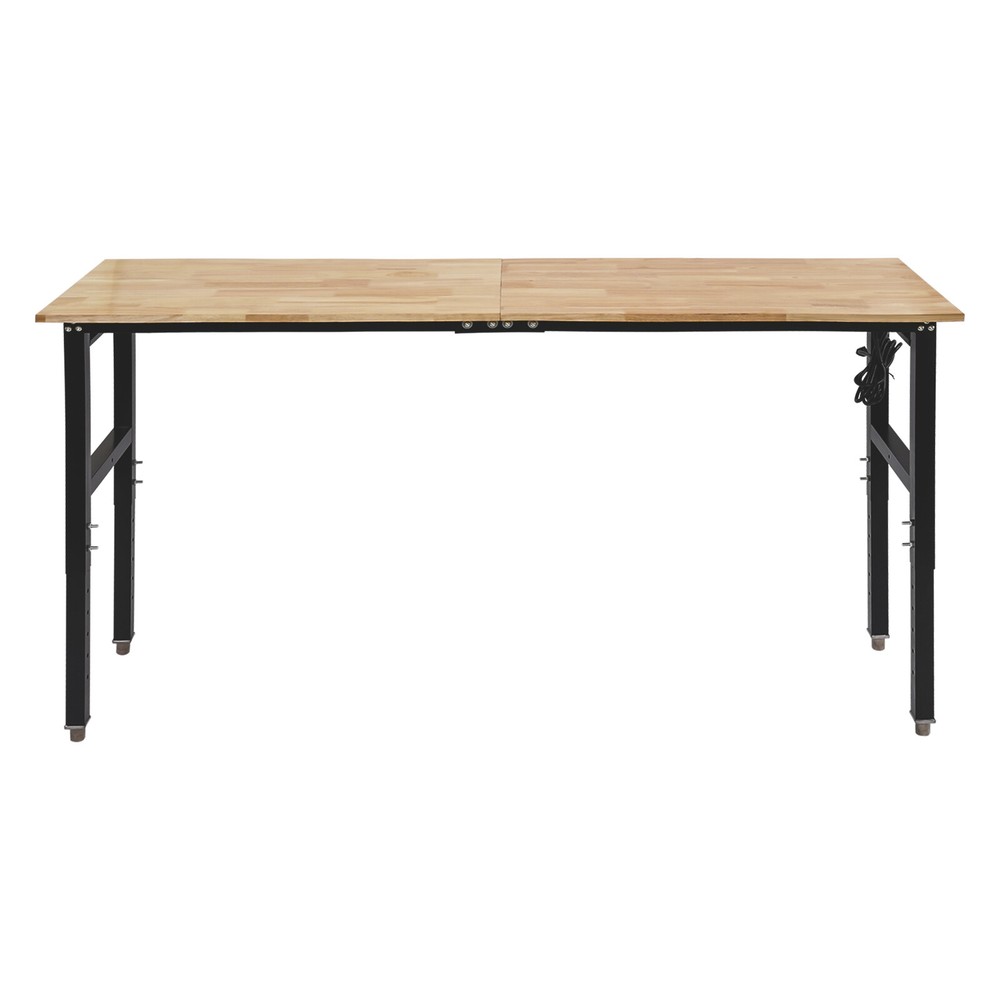 Modern Power Outlet Workbench, Height Adjustable, 2000 lbs Load, USB & Sockets