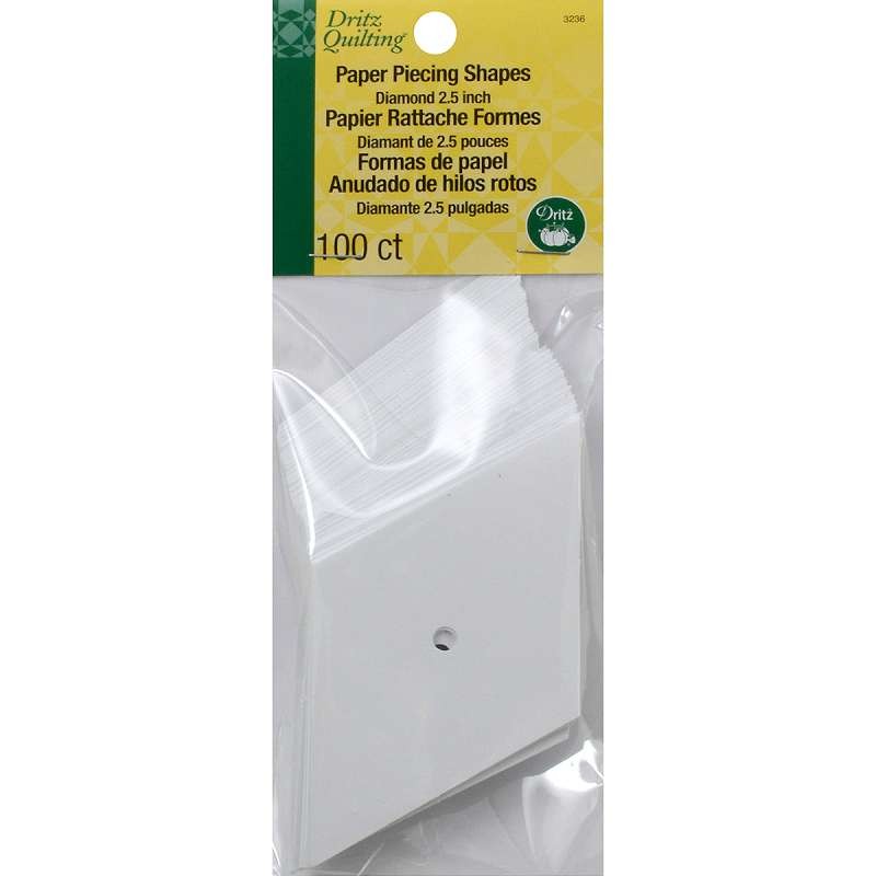 Dritz Quilting Paper Piecing 60 Degree Diamond 2.5" 100/Pkg