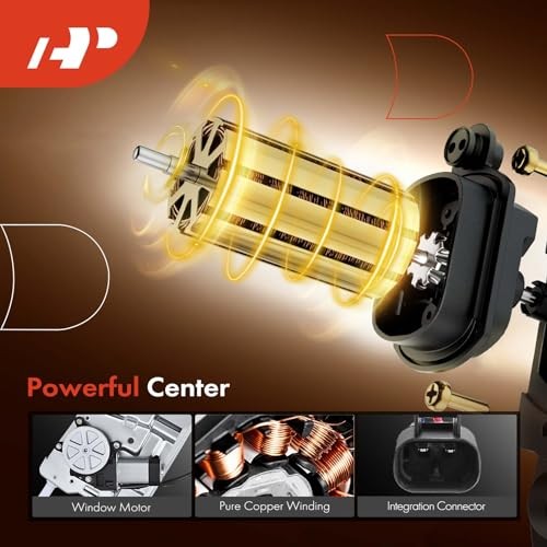 Electric Power Window Regulator with Motor Compatible with Front Driver (LH)