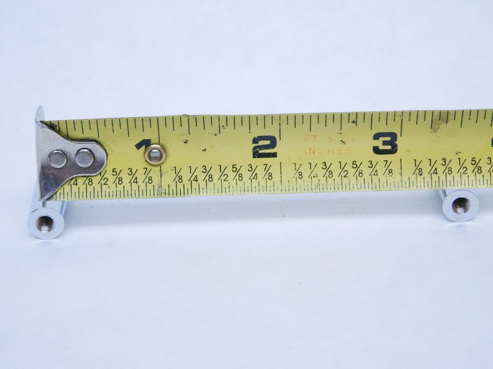 2 -Stanley Wire Pulls Bright Chrome 4483-1/2 3-1/2"cc Solid Brass Cabinet Drawer