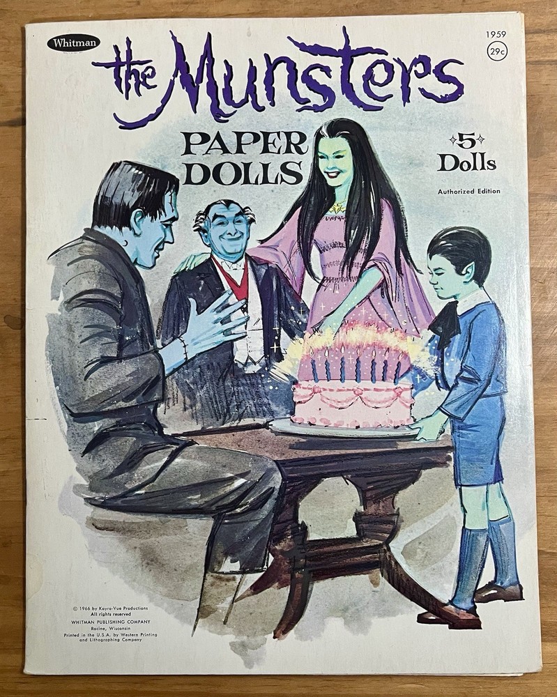 1966 Whitman The Munsters Paper Dolls UNUSED - EXCELLENT CONDITION!