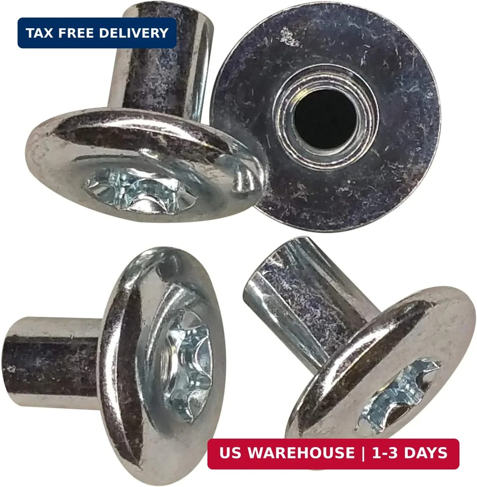 5/16" Torx Barrel Nuts (4 Pack) - Trailer Hardware Nuts for Enclosed Cargo Trail