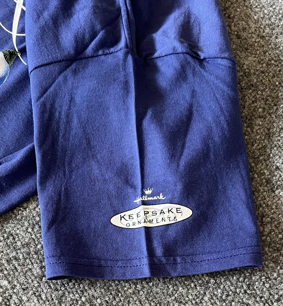 Hallmark Y2K T Shirt “Capture The Magic” 2002 Keepsake Ornaments Blue Medium