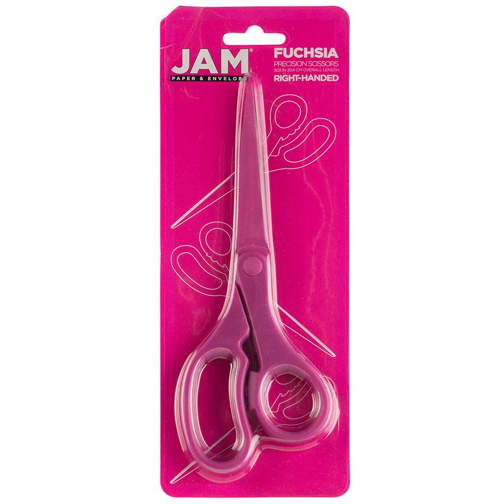 Multi-Purpose Precision Scissors - 8 Inch - Fuchsia Pink - Ergonomic Handle &...