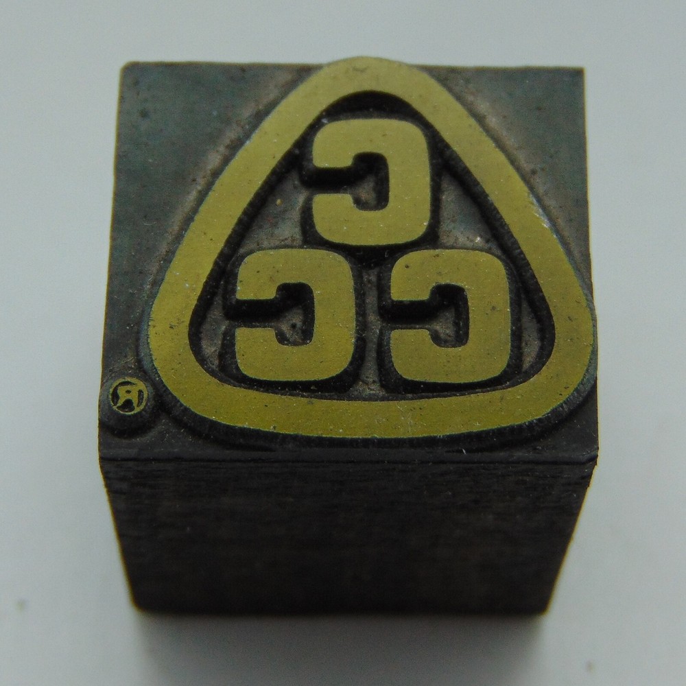 Printing Letterpress Printers Block 3 Letter C's Initials Logo
