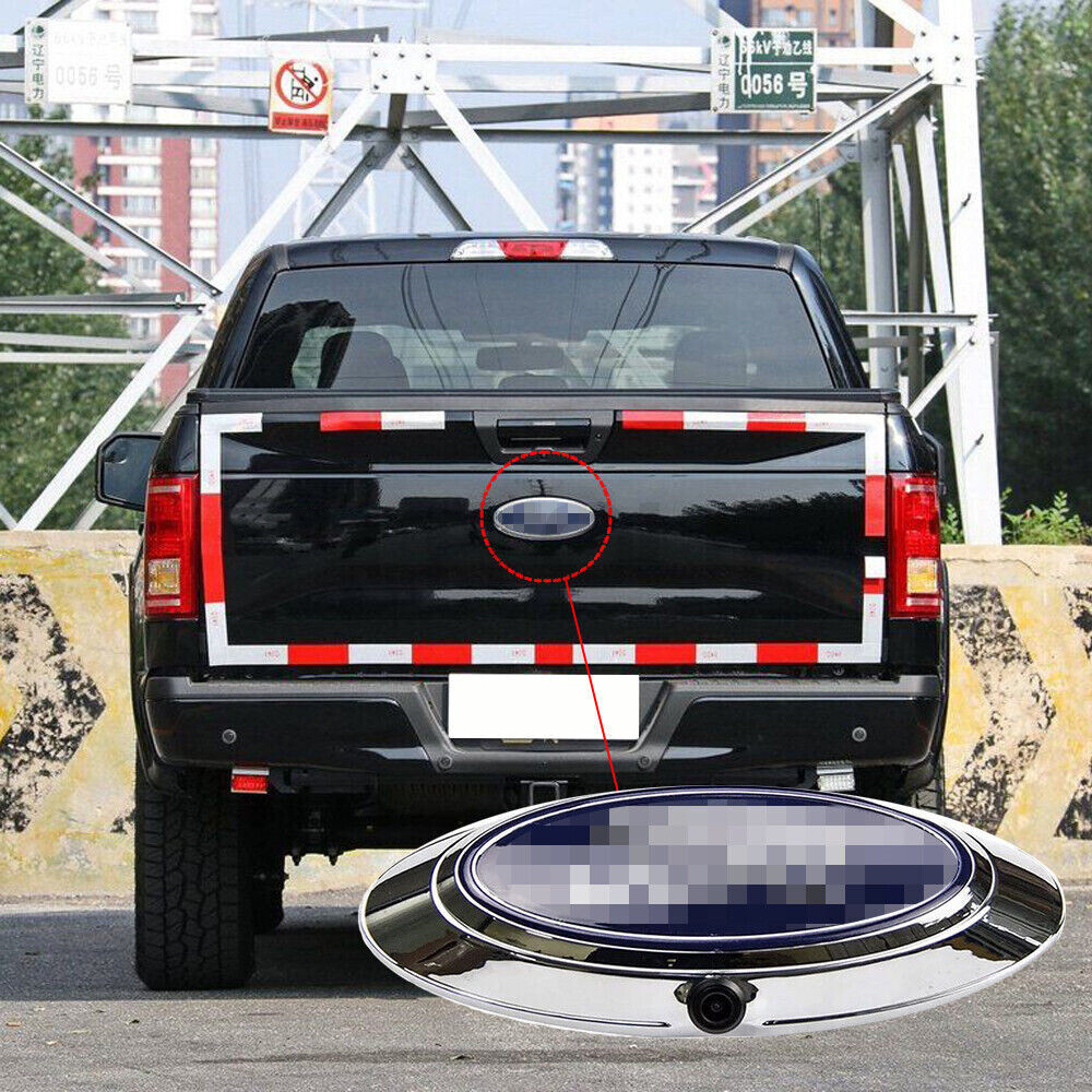Tailgate Emblem Oval & Back Up Camera Kit for 09-16 Ford F150 F250 F350