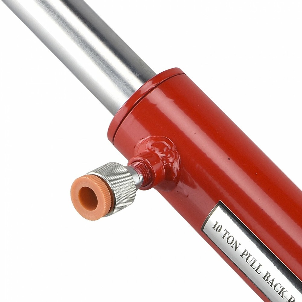 10 Ton Pull Back Ram Porta Power Hydraulic Puller Ram w/Hooks 26" Long 5" Pull