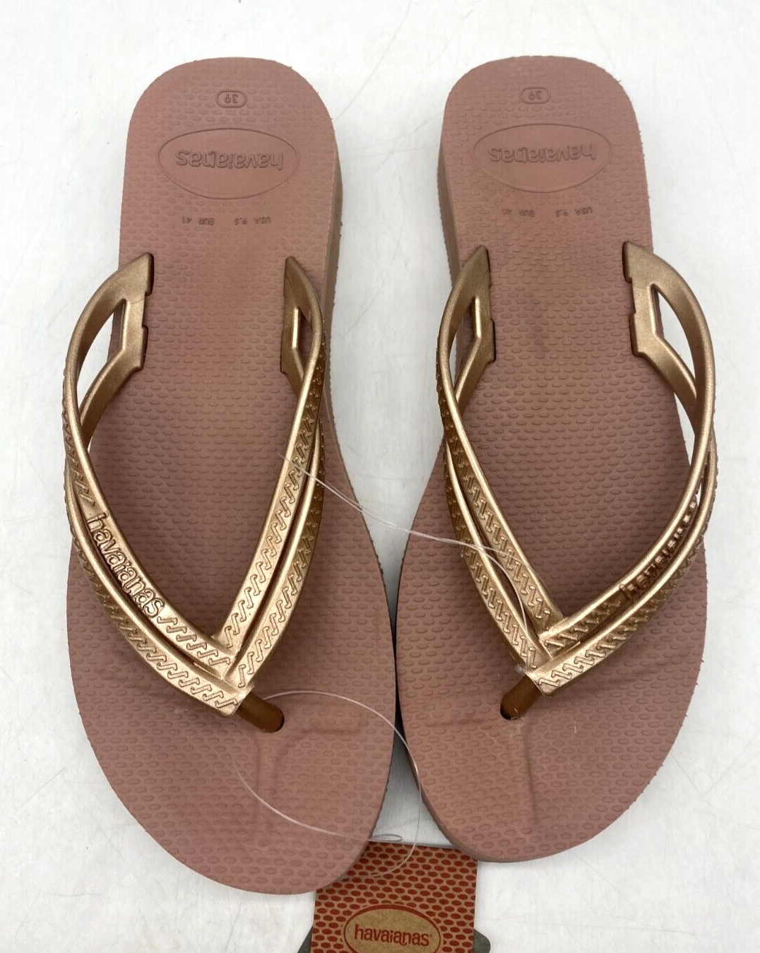 Havaianas Cappuccino Wedge Flip Flops Women's Sz 39 BR / 9.5 US