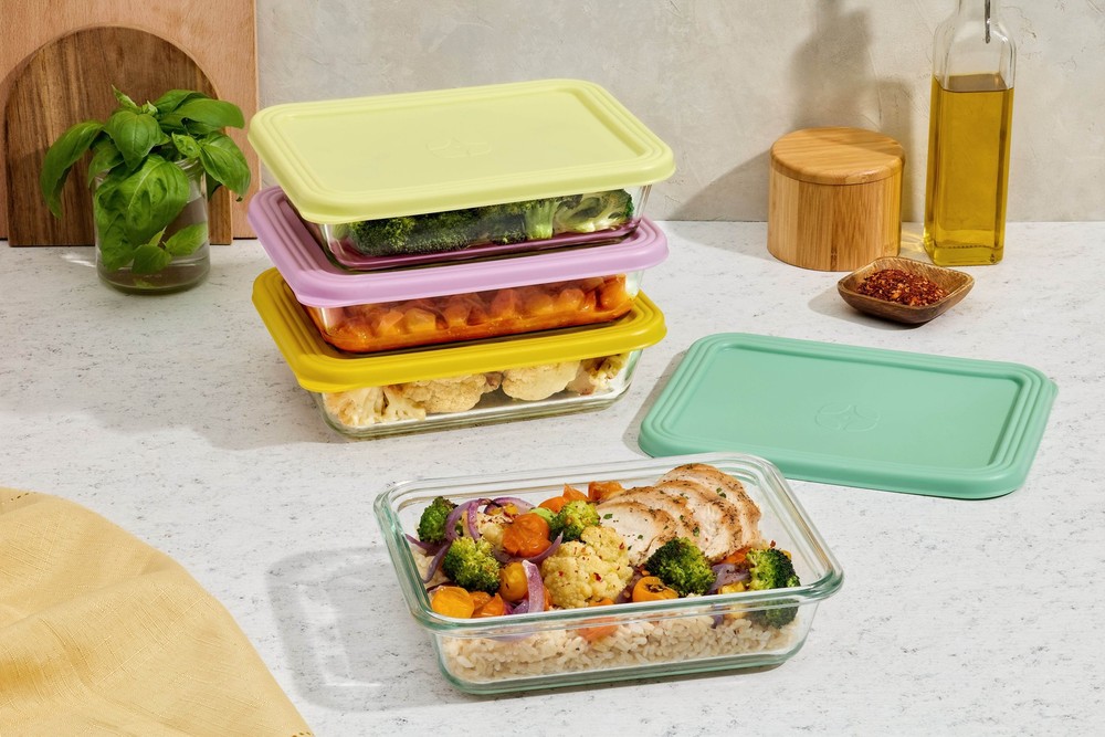 Ello Everyday 4.5 Cup 8PC Glass Meal Prep Set