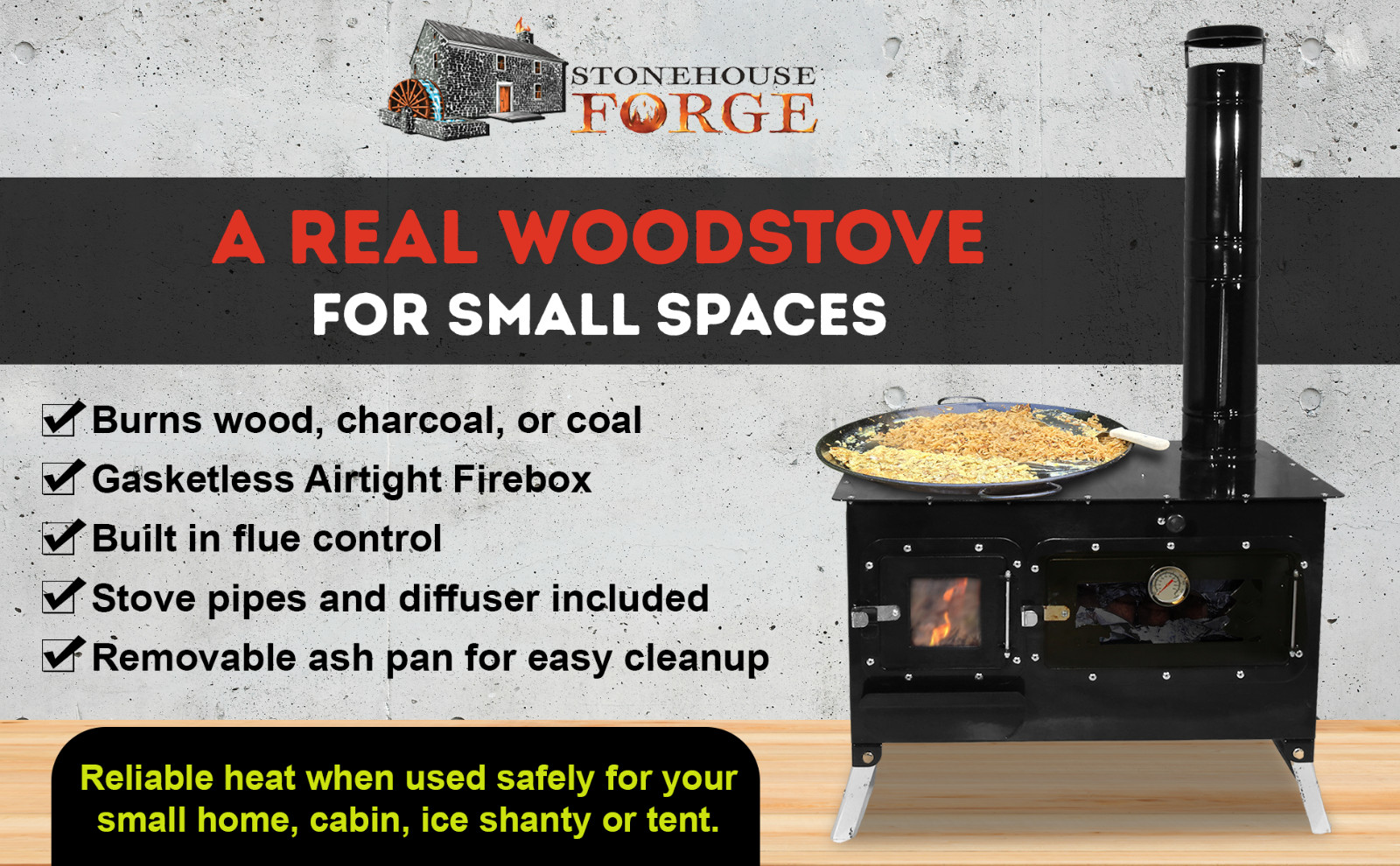 Stonehouse Forge "Trailblazer" Cookstove/Woodstove with Oven