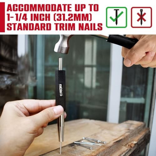 Trim Nail Punch - Help Drive Trim Nails While Protecting Small - Single