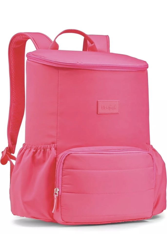 Fit + Fresh Pink Insulated Backpack Cooler