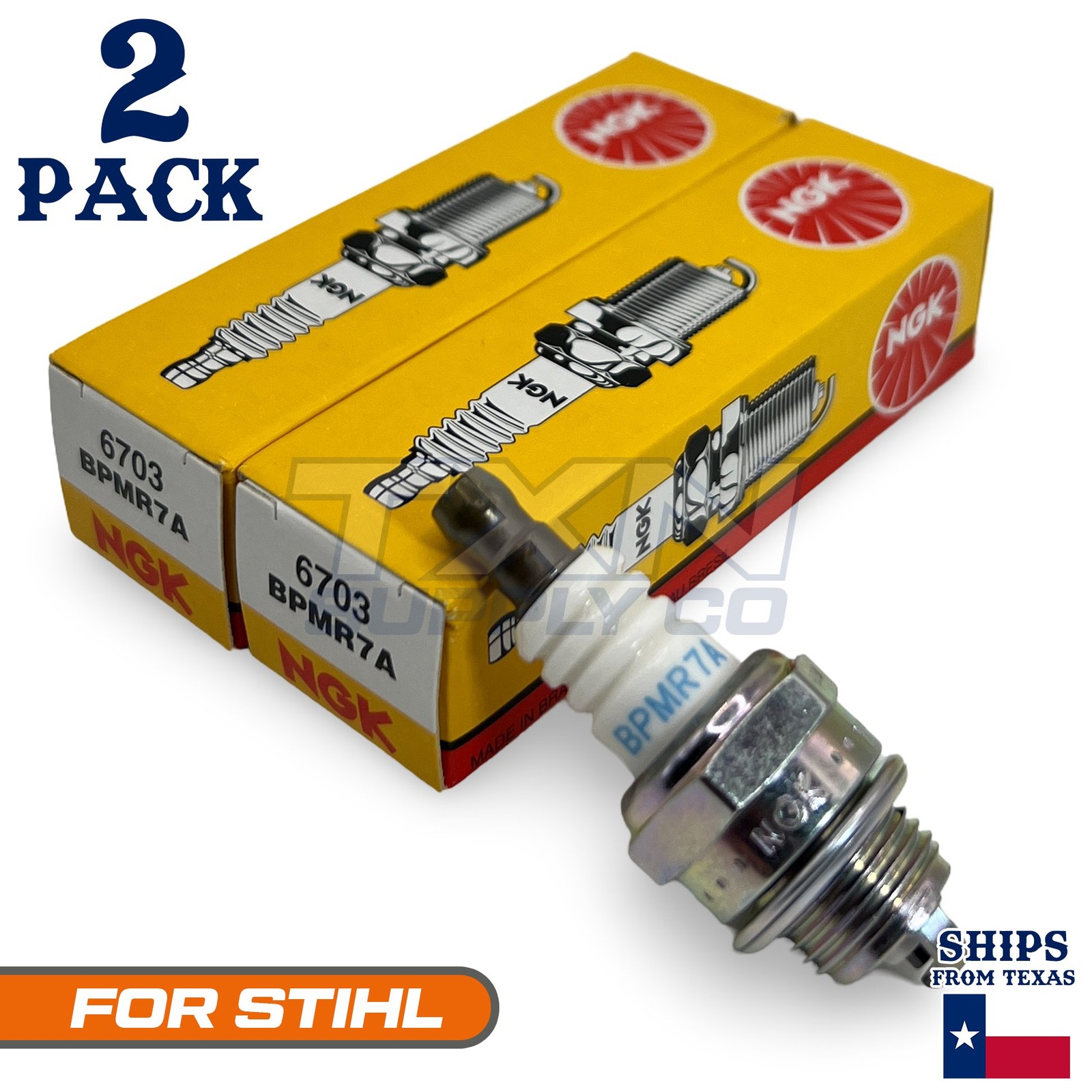 2 Pack NGK Spark Plug - For STIHL Trimmer Cutter  HS 45