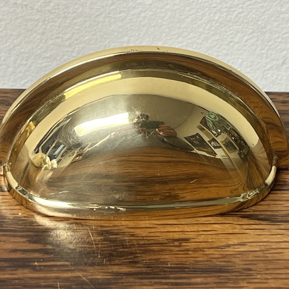 Ultra Hardware #59217 Solid Brass Drawer Pull 3” Center Polished Brass Finish